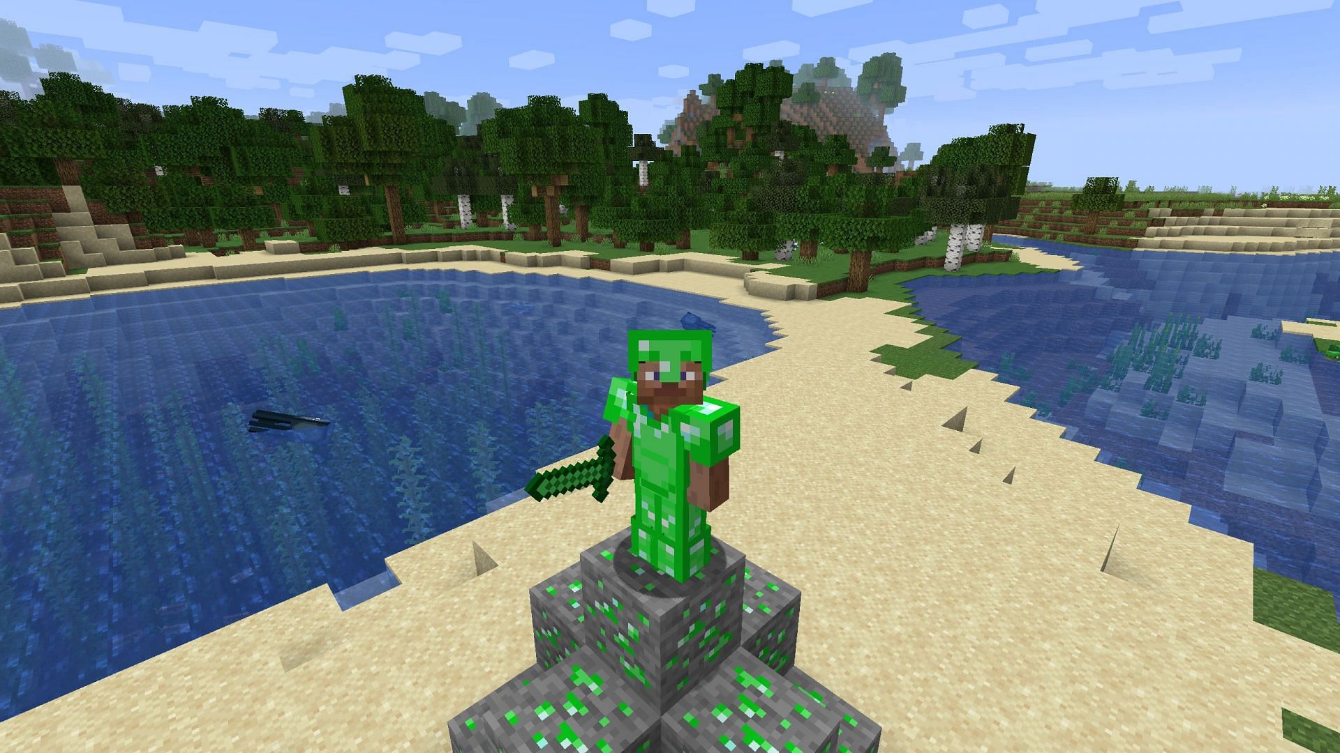 Emerald gears can also have some special effects on villagers (Image via CurseForge/mi2ha)
